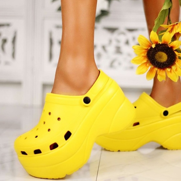 platform rubber clogs